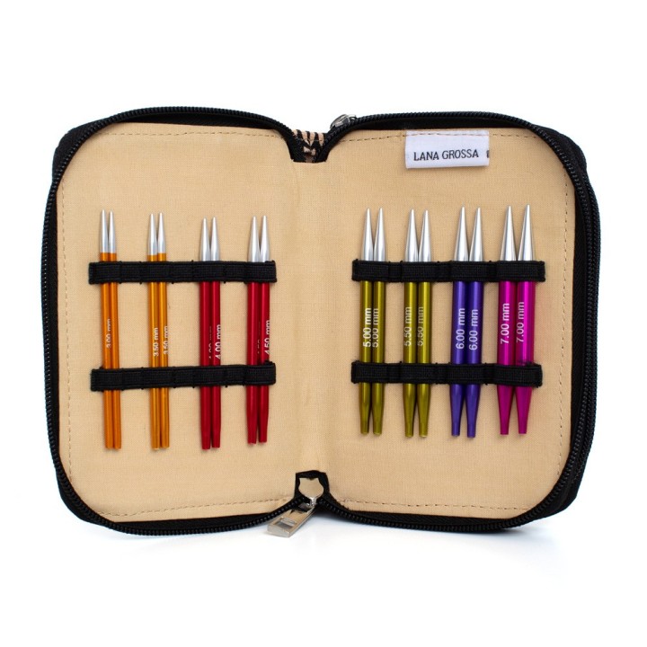 Baudilaine - Set KURZER Rundnadeln Aluminium