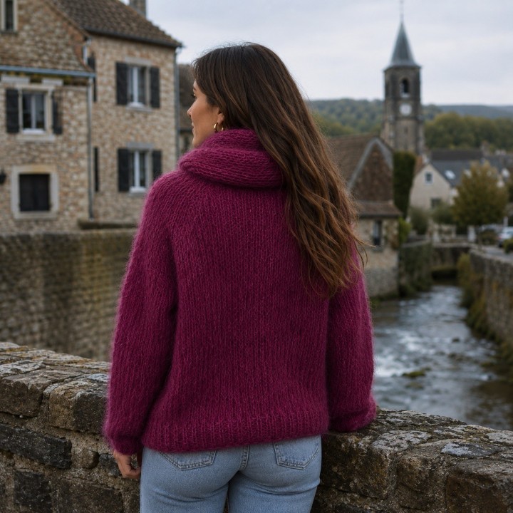 Pull & Col Verona oversize mohair – Baudilaine