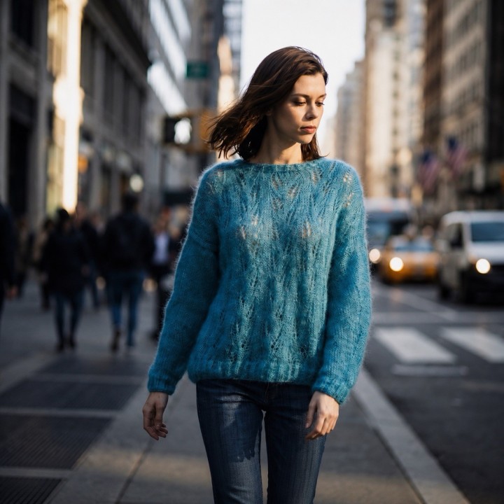Pull Sublime Kid Mohair point épis de blé – Baudilaine