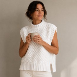 Jersey sin mangas Velour para tejer – modelo | Baudilaine