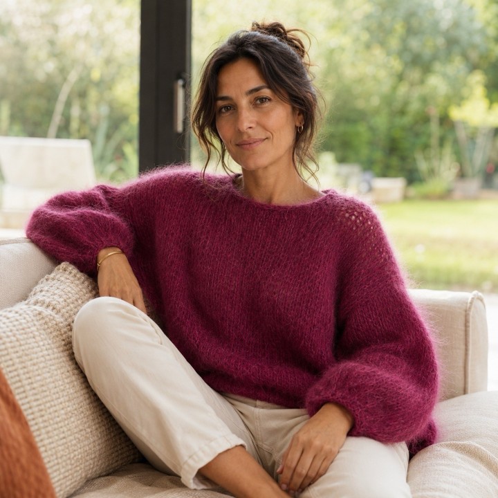 Pull Pretoria – Mohair-Pullover zum Stricken | Baudilaine